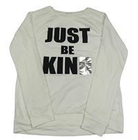 Smetanová lehká mikina s nápisem H&M