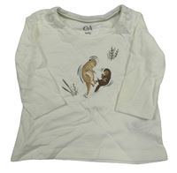 Smetanové triko s vydrami C&A