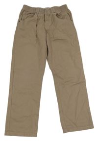 Hnědé plátěné kalhoty John Baner