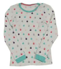 Bílé perforované spodní triko s jablky M&S