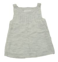 Světlešedé melírované svetrové šaty F&F