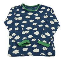 Tmavomodré triko s mraky TCM