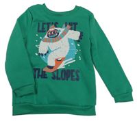 Zelená mikina s Yettim So Cute