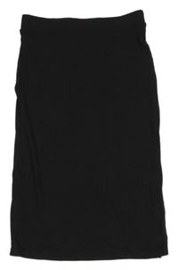 Černá žebrovaná elastická sukně H&M