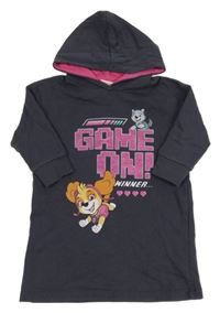 Antracitové teplákové šaty s Paw Patrol a kapucí Nickelodeon