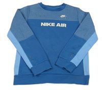 Modro-melírovaná mikina s logem Nike Air