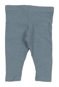 Modré žebrované legíny F&F