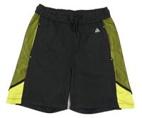 Černé sportovní kraťasy s pruhem se síťovinou Yigga