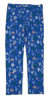 Modré tregíny s mořskými živočichy