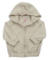 Béžová melírovaná propínací mikina s kapucí F&F