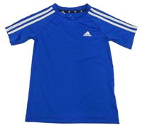 Safírové sportovní funkční tričko s logem Adidas