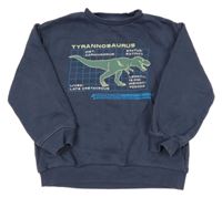 Tmavomodrá mikina s dinosaurem M&S
