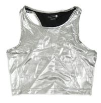 Stříbrný crop top Ergeenomixx
