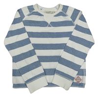 Bílo-modré pruhované mikinotriko H&M