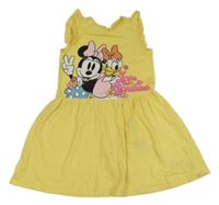 Žluté bavlněné šaty s Minnie a Daisy H&M