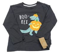 Tmavošedé triko s dinem Mothercare