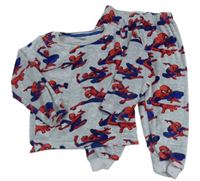 Šedé sametové pyžamo se Spidermanem M&S
