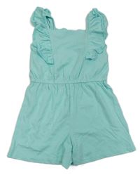 Světlemodrý kraťasový overal s volánky Primark