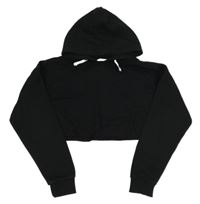 Černá crop mikina s kapucí Matalan