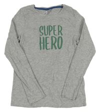 Šedé melírované triko s nápisem Lily & Dan