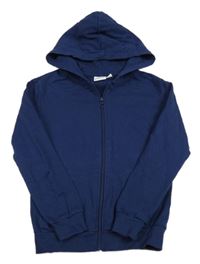 Tmavomodrá lehká propínací mikina s kapucí Alive