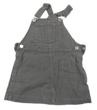 Šedé laclové riflové šaty s kapsami H&M