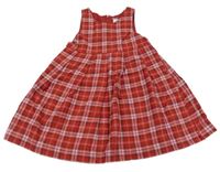 Červeno-růžové kostkované šaty H&M