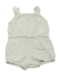 Bílý krajkový kraťasový overal H&M