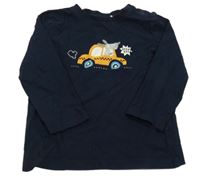 Tmavomodré triko s pejskem Topomini