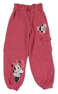 Růžové tepláky s Minnie a kočkou C&A