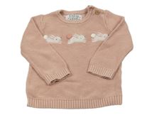 Světlerůžový svetr s králíky F&F