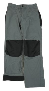 Šedo-černé šusťákové thermo kalhoty Crane