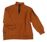 Hnědá mikina s nášivkou Next