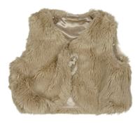 Béžová kožešinová podšitá vesta H&M