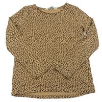 Béžové triko s leopardím vzorem H&M