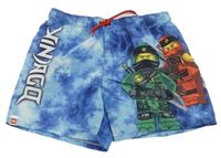 Modré batikované plážové kraťasy s Lego Ninjago H&M