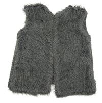 Šedá kožešinovo/pletená vesta Primark