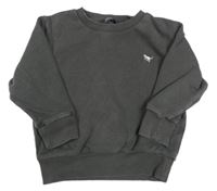 Tmavošedá mikina s výšivkou Next