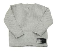 Nové - Světlešedý žebrovaný svetr Dunnes Stores 