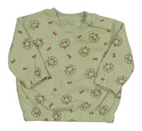 Zelená mikina s kočičkou Marií Primark