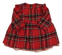 Červeno-černo-bílé kostkované flanelové šaty Peacocks