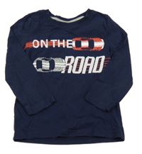 Tmavomodré triko s auty Kids