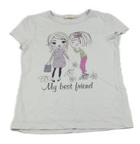 Bílé tričko s dívkami Kids