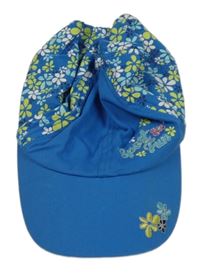 Modro-bílo-zelená kšiltovka s květy Manguun