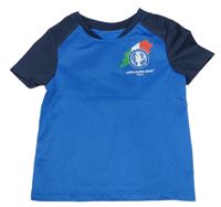 Modro-tmavomodré sportovní tričko s číslem 