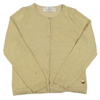 Zlatý třpytivý propínací svetr H&M