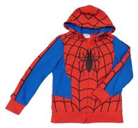 Červeno-modrá propínací mikina s kapucí - Spiderman Marvel