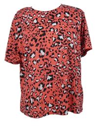 Dámské růžovo-černé vzorované tričko M&S