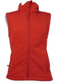 Dámská červená softshellová vesta B&C
