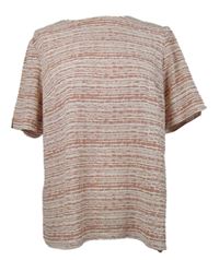 Dámská růžovo-bílá vzorovaná halenka Primark 